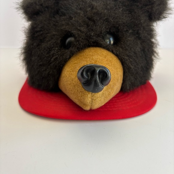 WILKINSON MFG Vintage 80’s 3D Plush Teddy  Bear Styled Snapback Trucker Hat - Picture 5 of 8
